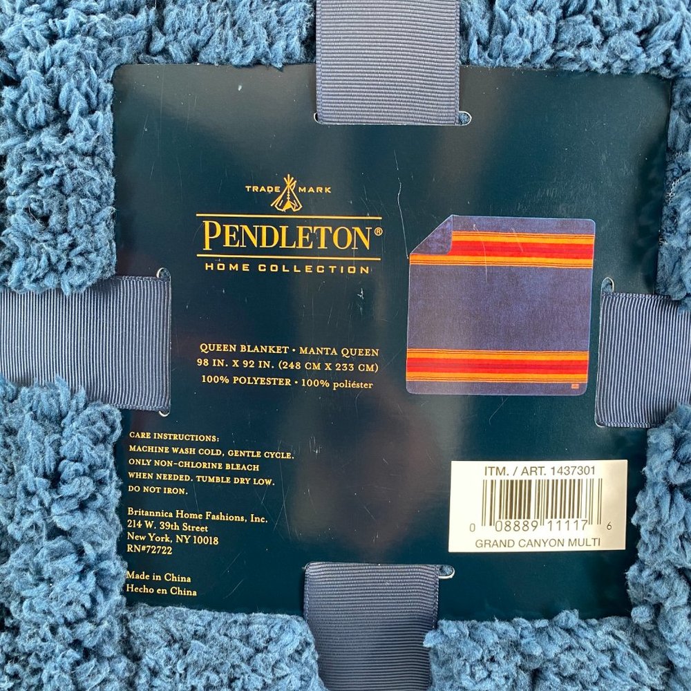 Pendleton Sherpa Fleece Queen Blanket Grand Canyon - Picture 8 of 8